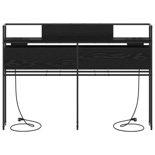 Табла за съхранение с рафт Черен дъб 150 cm Инженерно дърво