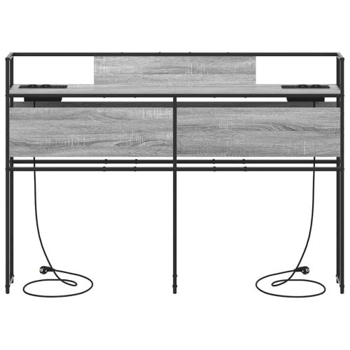 Табла за съхранение с рафт Сив сонома 150 cm Инженерно дърво