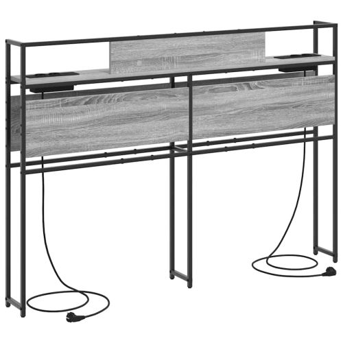 Табла за съхранение с рафт Сив сонома 150 cm Инженерно дърво