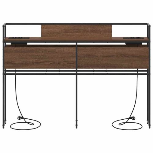 Табла за съхранение с рафт Кафяв дъб 150 cm Инженерно дърво