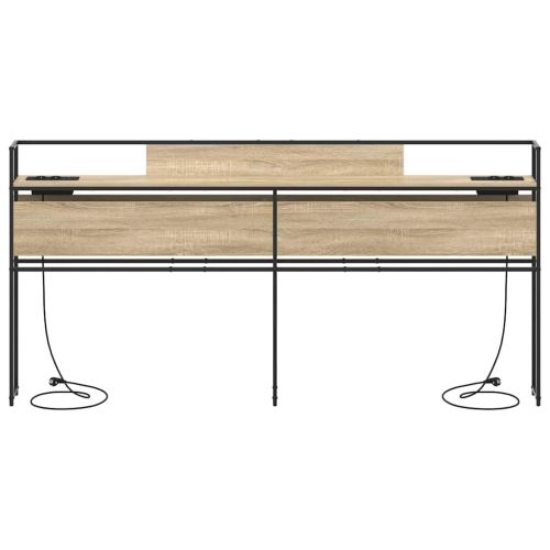 Табла за съхранение с рафт дъб сонома 200 cm Инженерно дърво