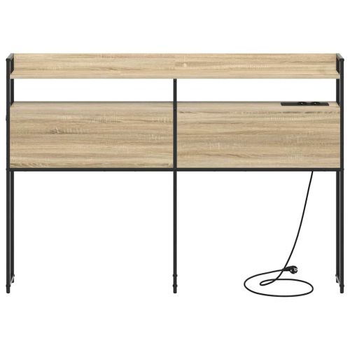 Облегалка за глава с рафт дъб сонома 120 cm Инженерно дърво