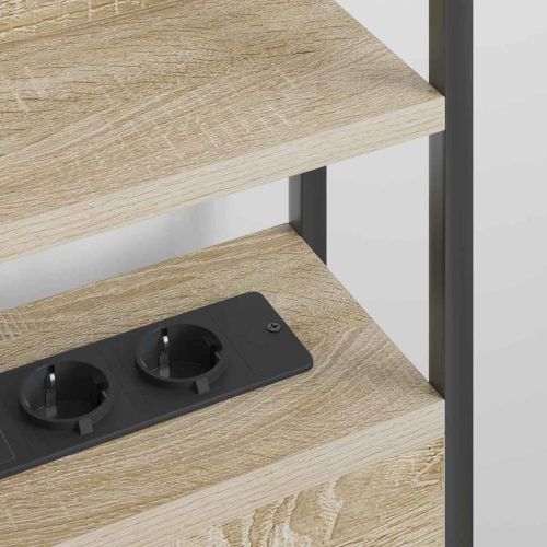 Облегалка за глава с рафт дъб сонома 120 cm Инженерно дърво