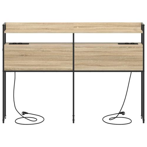 Облегалка за глава с рафт дъб сонома 140 cm Инженерно дърво