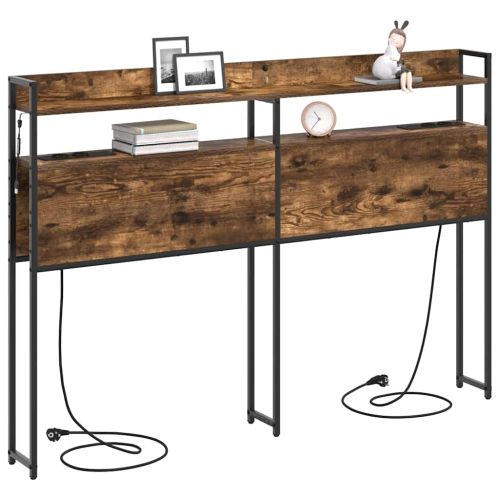 Табла за съхранение с рафт Опушен дъб 140,5 x 15 x 98 см