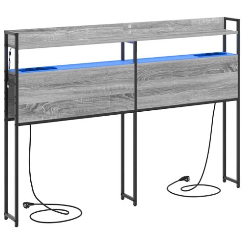 Табла за съхранение с рафт Сив сонома 160 cm Инженерно дърво