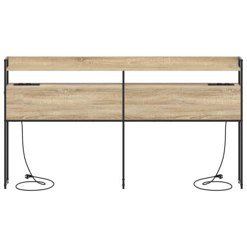 Облегалка за глава с рафт дъб сонома 200 cm Инженерно дърво