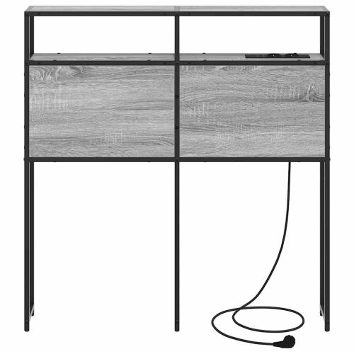 Табла за съхранение с рафт Сив сонома 75 cm Инженерно дърво