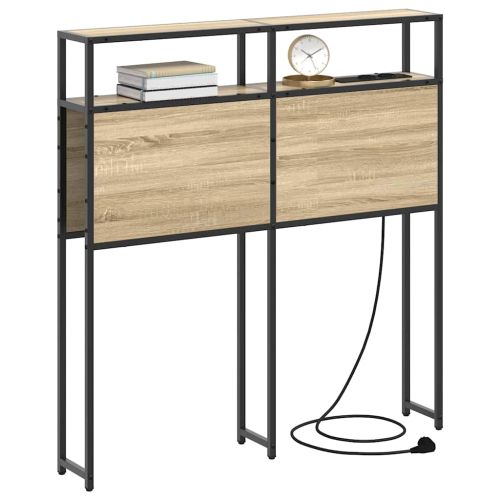 Табла за съхранение с рафт дъб сонома 80 cm Инженерно дърво