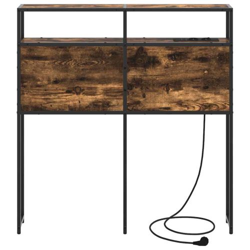 Табла за съхранение с рафт Опушен дъб 100 cm Инженерно дърво