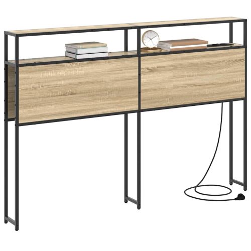 Табла за съхранение с рафт дъб сонома 120 cm Инженерно дърво