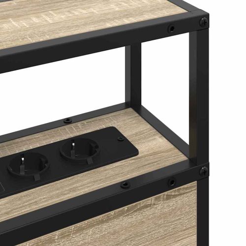 Табла за съхранение с рафт дъб сонома 135 cm Инженерно дърво