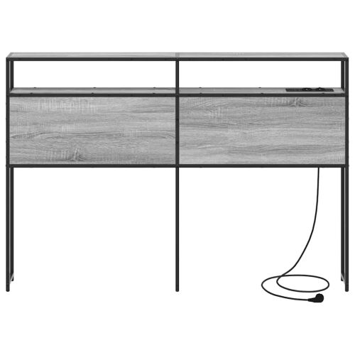 Табла за съхранение с рафт Сив сонома 135 cm Инженерно дърво