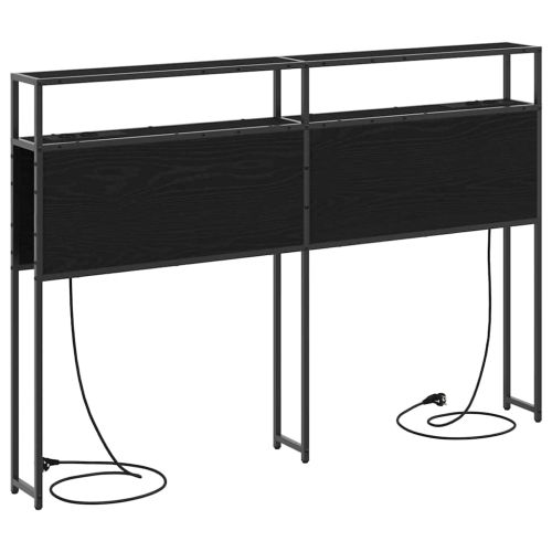 Табла за съхранение с рафт Черен дъб 150 cm Инженерно дърво