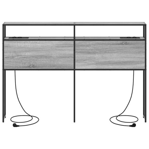 Табла за съхранение с рафт Сив сонома 150 cm Инженерно дърво