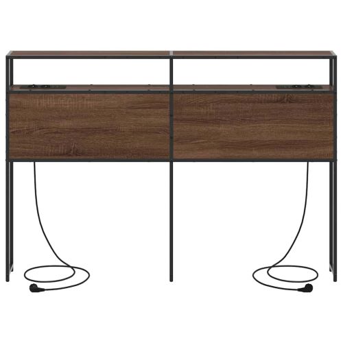 Табла за съхранение с рафт Кафяв дъб 150 cm Инженерно дърво