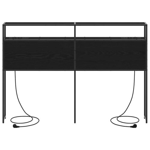 Табла за съхранение с рафт Черен дъб 160 cm Инженерно дърво