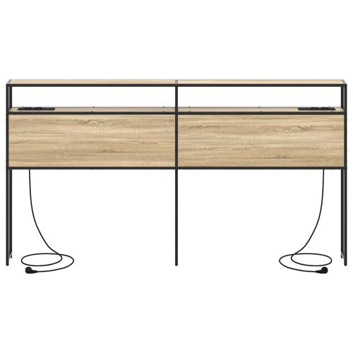 Табла за съхранение с рафт дъб сонома 180 cm Инженерно дърво