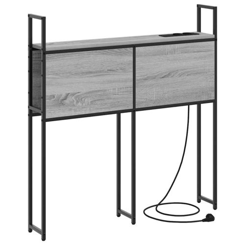 Табла за легло за съхранение с зарядна станция Сив сонома