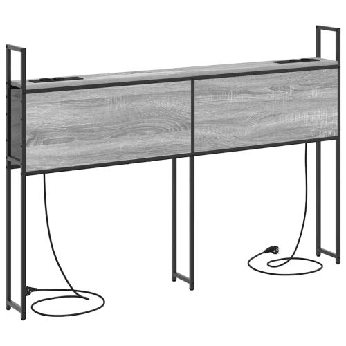 Табла за легло за съхранение с зарядна станция Сив сонома