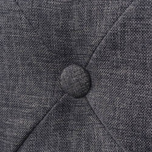 Бар табуретки, 2 бр, тъмносиви, текстил