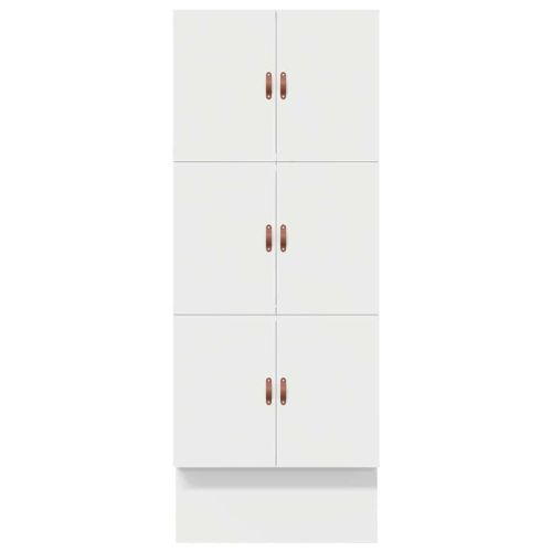 Легло с място за съхранение Бяло 80 cm Инженерно дърво