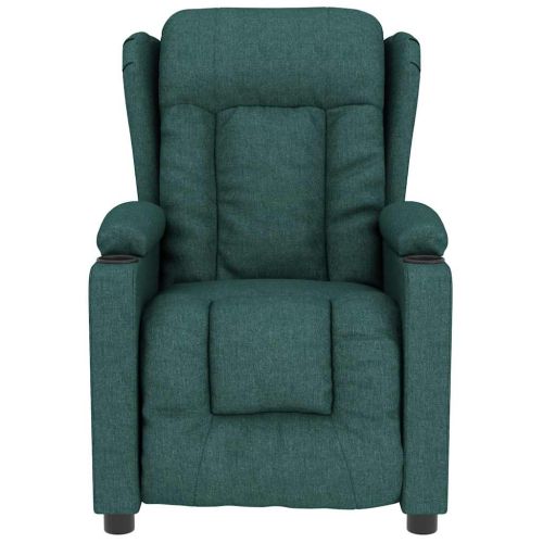 Масажен стол, тъмнозелен, текстил