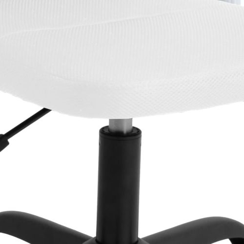 Офис стол с регулируема височина, бял, мрежеста материя