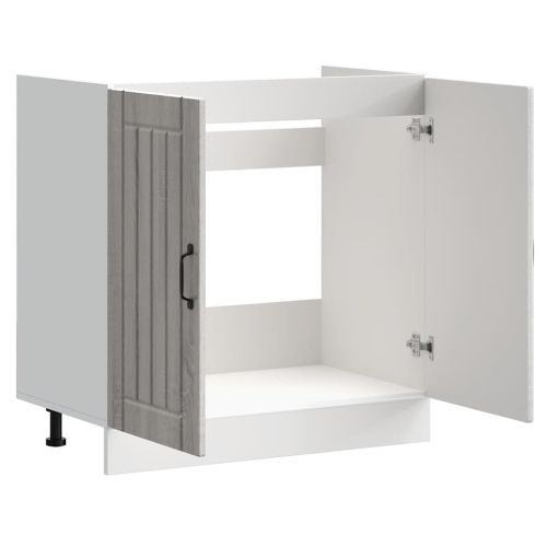 Шкаф за мивка, Lucca, сив сонома, инженерно дърво