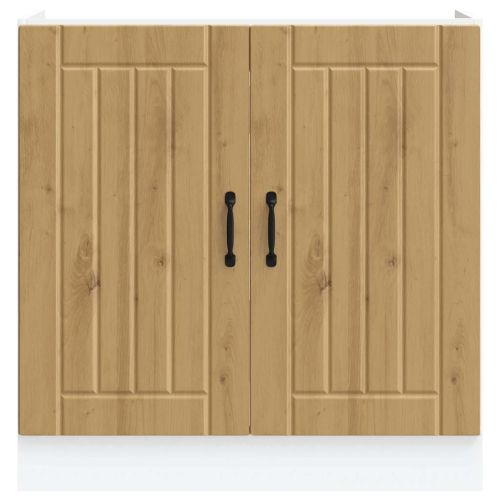 Шкаф за мивка, Lucca, дъб артизан, инженерно дърво