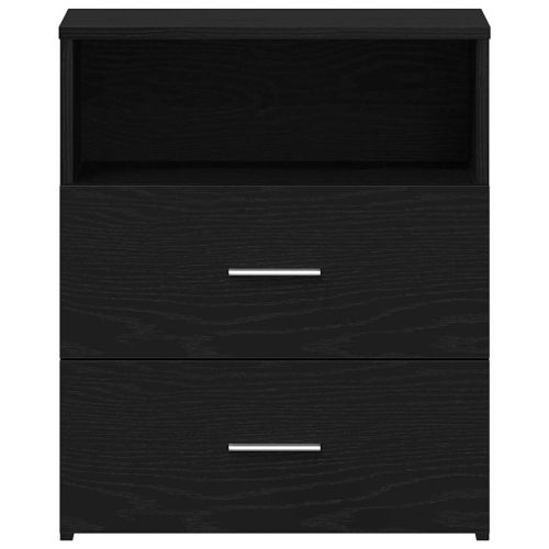 Нощна маса 2 pcs Черния дъб 50 x 32 x 60 см Инженерно дърво