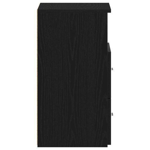 Нощна маса 2 pcs Черния дъб 50 x 32 x 60 см Инженерно дърво