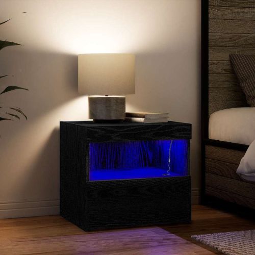 Нощен шкаф 2 pcs Черния дъб 50 x 40 x 45 cm Инженерно дърво