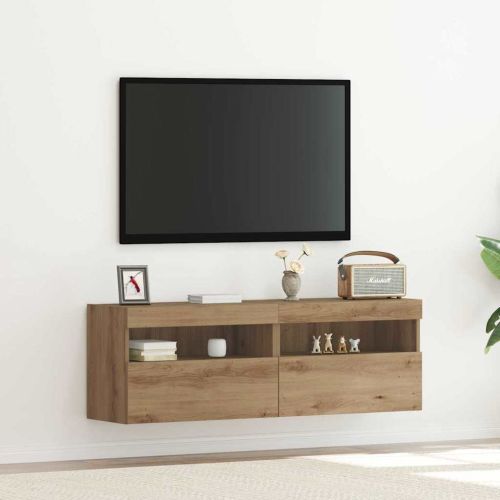 TV стенен шкаф 2 pcs дъб артизан 60 x 30 x 40 см