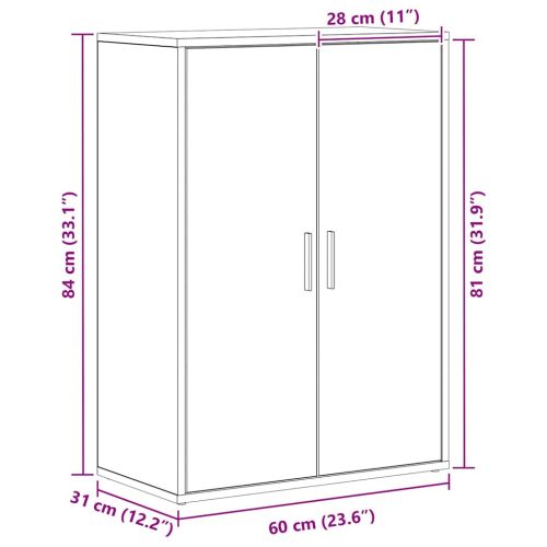 Служебен шкаф Дъб 60 x 31 x 84 см Инженерно дърво