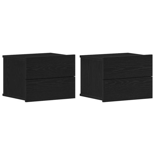 Нощен шкаф 2 pcs Черния дъб 40 x 30 x 30 см Инженерно дърво
