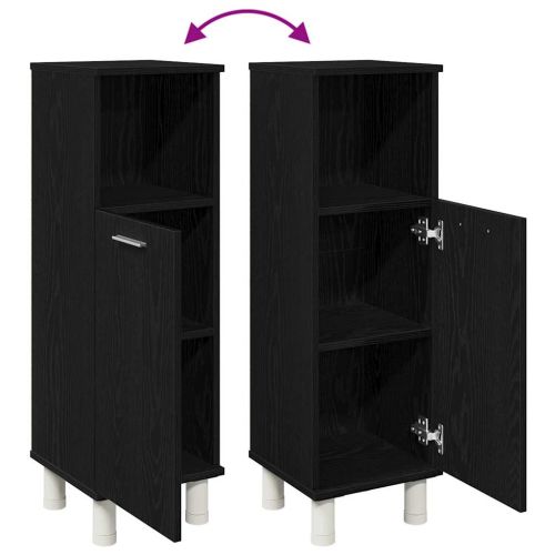 Шкаф за баня с врата Черния дъб 30 x 30 x 95 cm Инженерно дърво