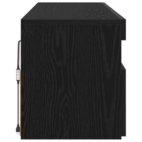 ТВ шкаф 2 pcs Черния дъб 60 x 35 x 40 см Инженерно дърво