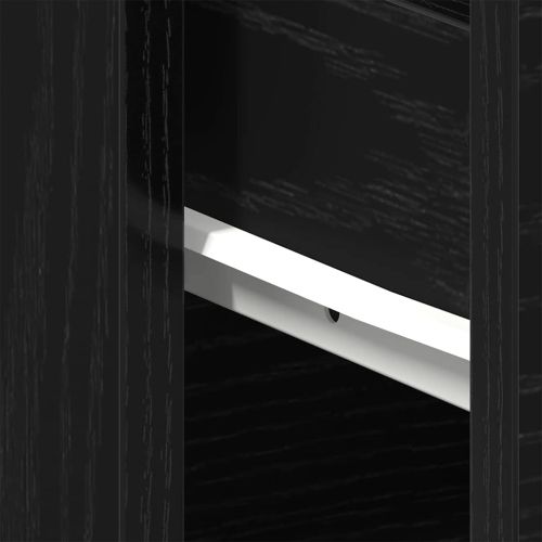 Нощен шкаф 2 pcs Черния дъб 40 x 30 x 39 см Инженерно дърво