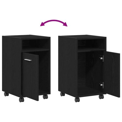 Кабинет на колела отстрани с колело Черния дъб 33 x 38 x 60 см