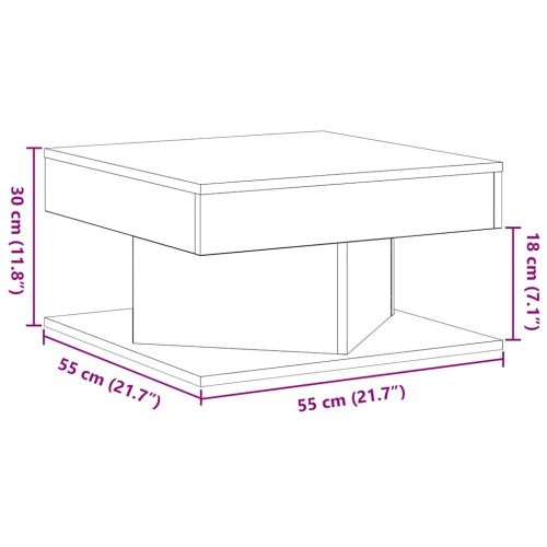 Масичка за кафе Черния дъб 57 x 57 x 30 см Инженерно дърво