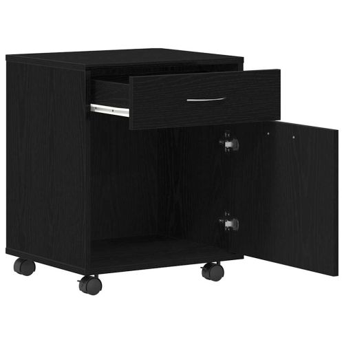 Подвижен шкаф Черен дъб 45 x 38 x 54 см Инженерно дърво