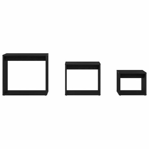 Н nesting маса 3 pcs Черния дъб Инженерно дърво