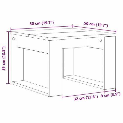 Масичка за кафе Черния дъб 50 x 50 x 35 cm Инженерно дърво