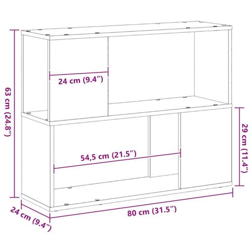 Комплект ТВ шкаф Черния дъб 80 x 24 x 63 cm Инженерно дърво