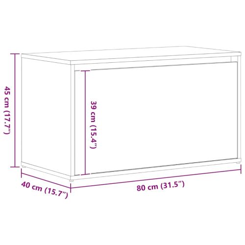 Пейка с чекмедже Черно 80 x 40 x 45 см Инженерно дърво