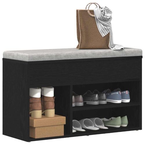 Пейка за обувки Черния дъб 80 x 30 x 45 cm Инженерно дърво