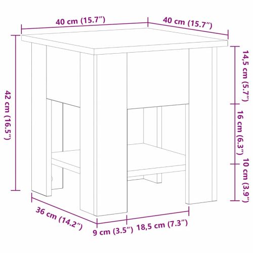 Масичка за кафе Черния дъб 40 x 40 x 42 cm Инженерно дърво