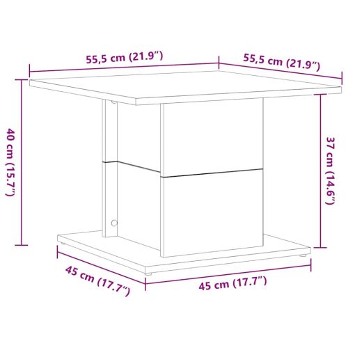 Масичка за кафе Черния дъб 55,5 x 55,5 x 40 cm Инженерно дърво