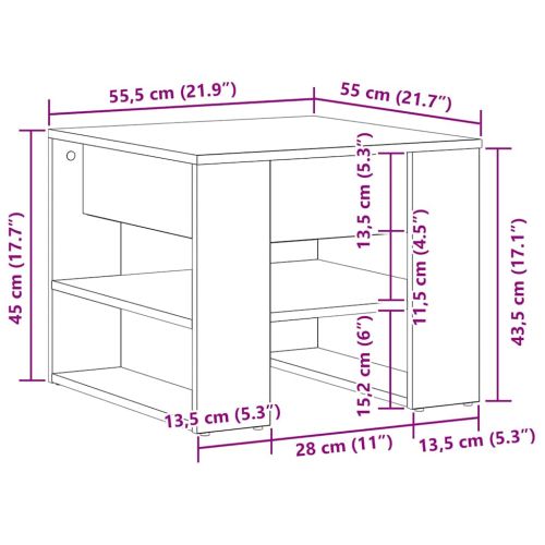 Масичка за кафе Черния дъб 55,5 x 55 x 45 см Инженерно дърво